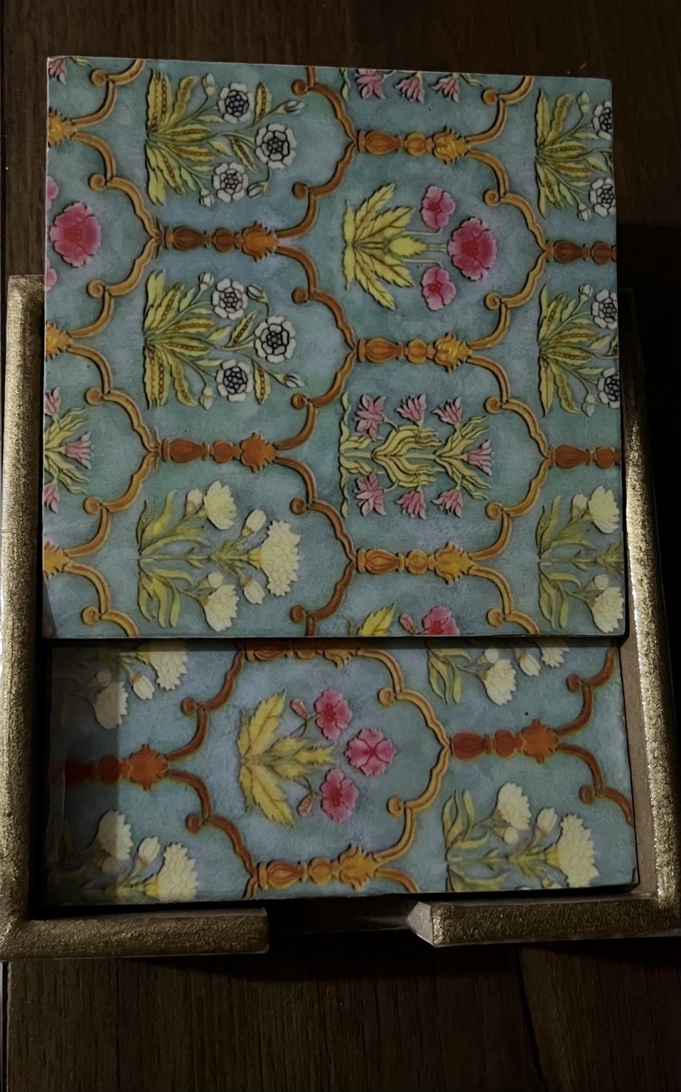 Floral tea coasters
