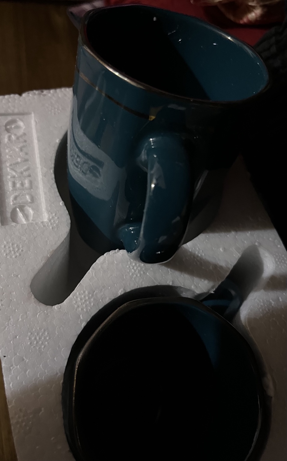 Ocean blue ceramic mugs